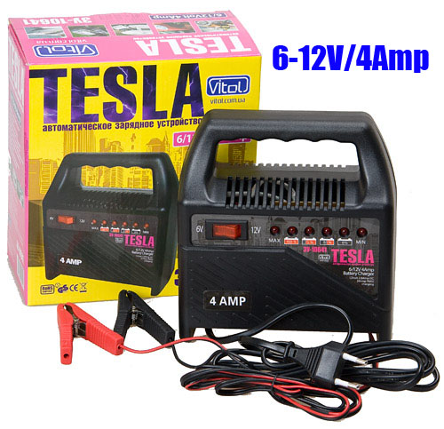 Зарядное устройство TESLA ЗУ-10641 6-12V/4A/10-60AHR/светодиодн.индик.
